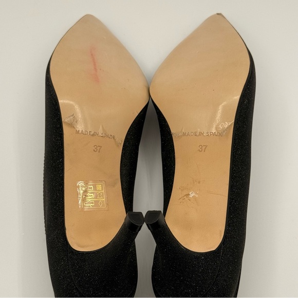 Raphael Sarti Elite Black Sparkle Women's Low Heels Size 37 - Picture 15 of 17